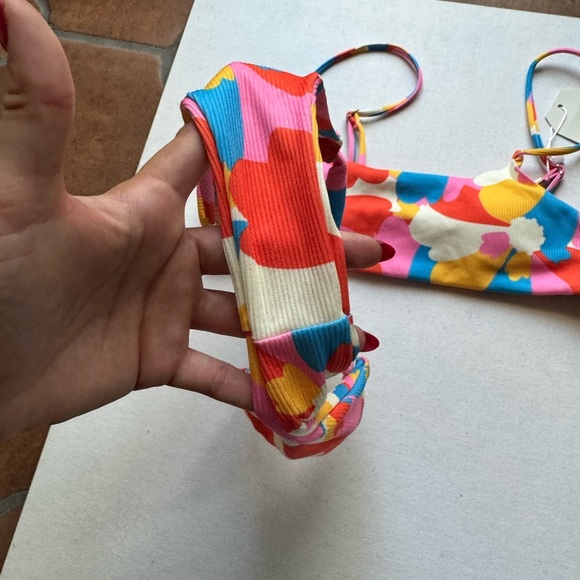 Aurelle Monaco Bikini Medium Bold Floral High Cut Two Piece Retro Swimwear - Picture 6 of 7